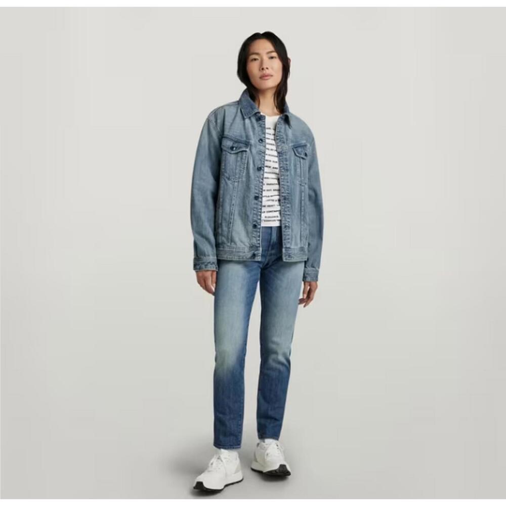 NWT G-Star RAW Women’s Oversized Western Denim Jacket Sun Faded Blue Size Small - Picture 10 of 10